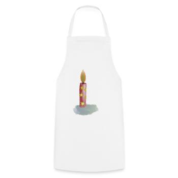 Hand Drawn Birthday Candle with Stars - Cooking Apron - white - Front - AI Model Male 185 dark (185cm)