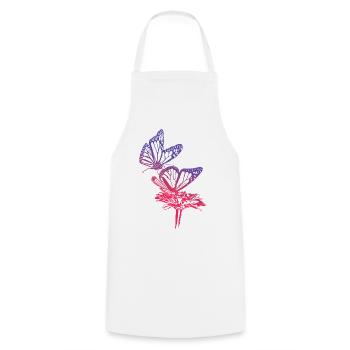 Monarch Butterfly Sketch Graphic Butterfly Lovers - Tablier de cuisine - blanc - Devant - AI Model Male 185 dark (185cm)