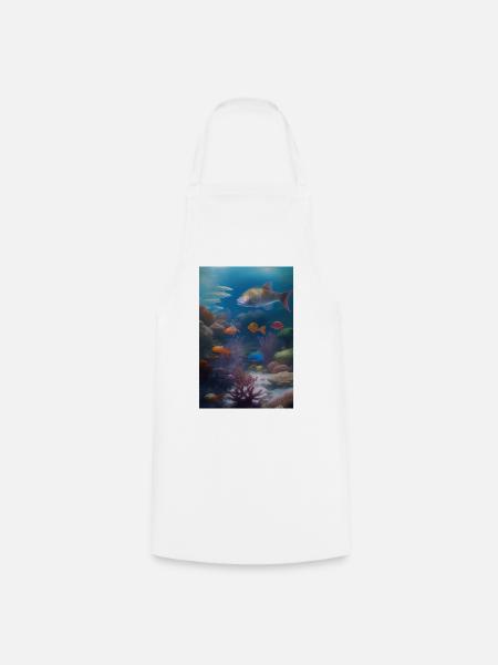 Fische, Aquarium - Kochschürze - Weiß
