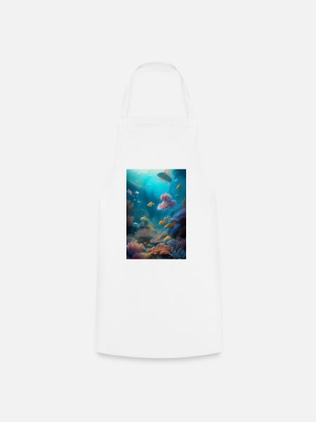 Fische, Aquarium - Kochschürze - Weiß