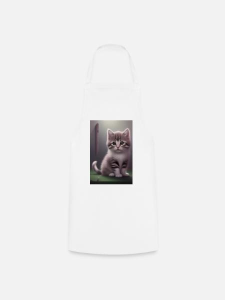 Baby Katze - Kochschürze - Weiß