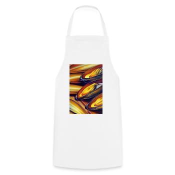 Mussels - Cooking Apron - white - Front - AI Model Male 185 dark (185cm)