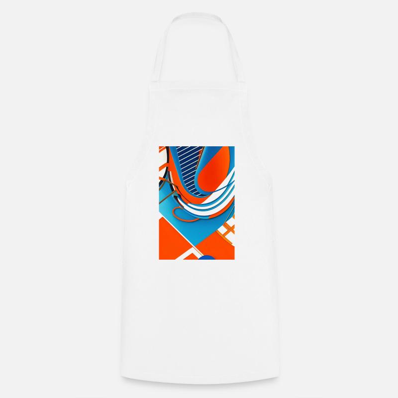 Abstract art - Cooking Apron - white