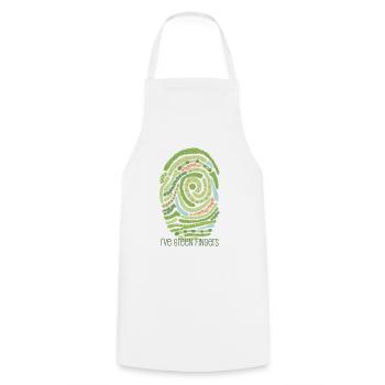 Garden fingerprint - Cooking Apron - white - Front - AI Model Male 185 dark (185cm)