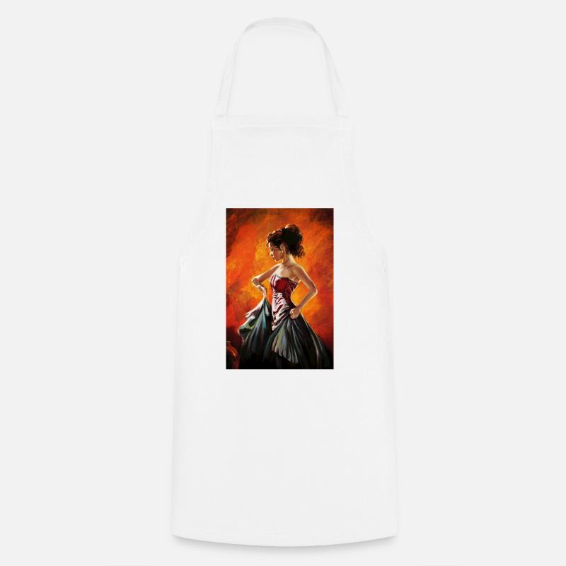 Danseuse flamenco - Tablier de cuisine - blanc