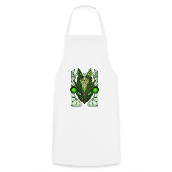 Awesome anubis cyberpunk mask - Cooking Apron - white - Front - AI Model Male 185 dark (185cm)