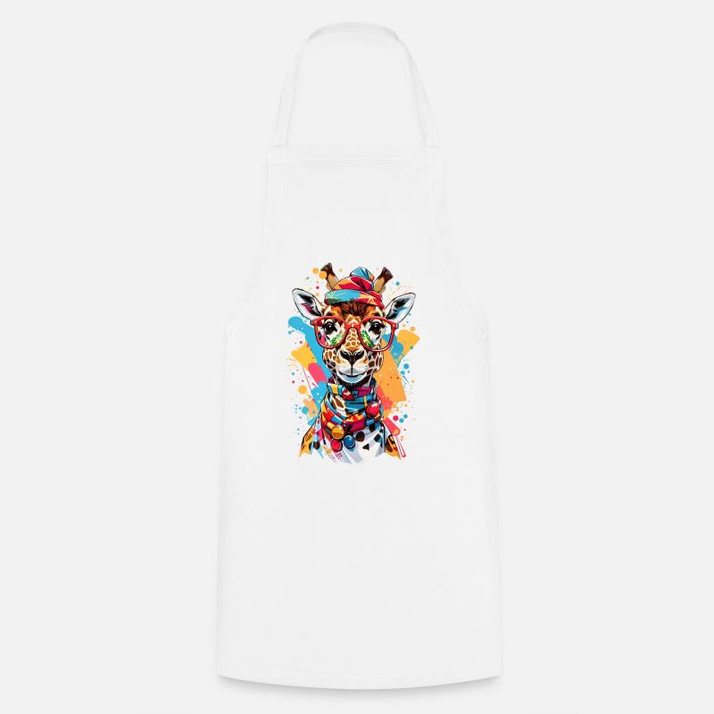 Cool giraffe - Cooking Apron - white