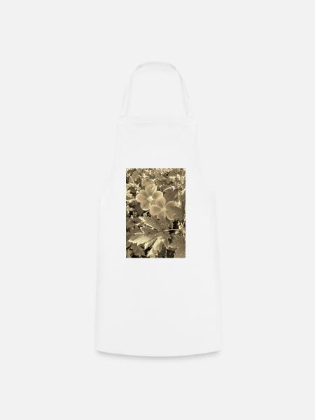 HERBST-ANEMONEN sepia - Kochschürze - Weiß