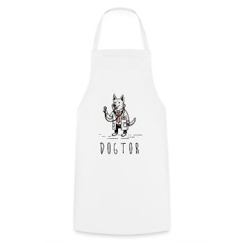 Dogtor Doctor Doc Doctor Funny Dog Animals Medicine - Cooking Apron - white - Front - AI Model Male 185 dark (185cm)