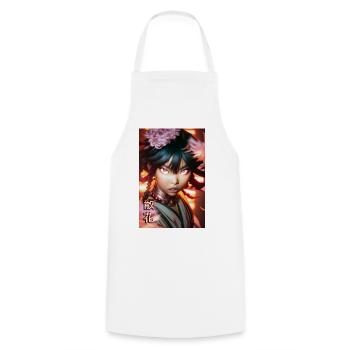 Chika - Cooking Apron - white - Front - AI Model Male 185 dark (185cm)