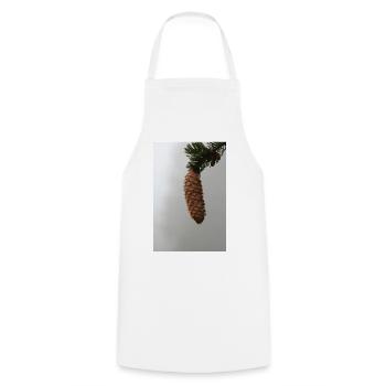 PINE CONES IN THE MORNING MIST - Cooking Apron - white - Front - AI Model Male 185 dark (185cm)