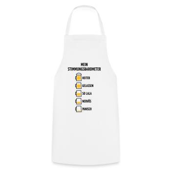 Mein Stimmungsbarometer (Bier / V1 / POS) - Kochschürze - Weiß - Vorne - AI Model Male 185 dark (185cm)