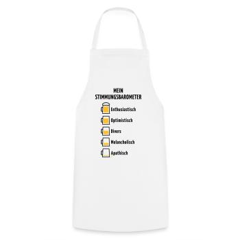 Mein Stimmungsbarometer (Bier / V3 / POS) - Kochschürze - Weiß - Vorne - AI Model Male 185 dark (185cm)