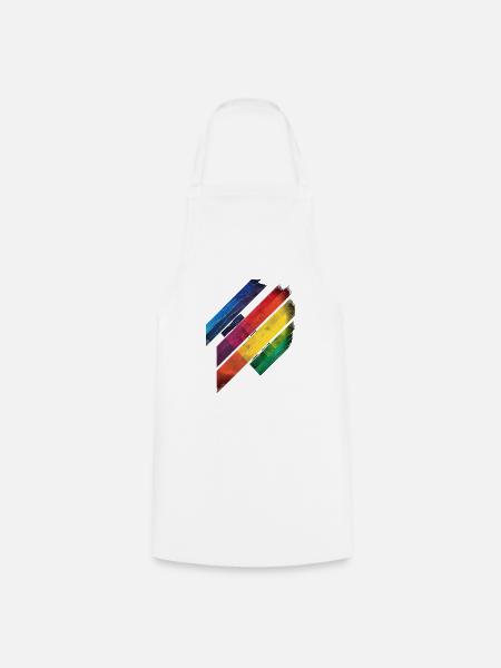Abstraktes Regenbogen Pride Tornado Design - Lebendig - Kochschürze - Weiß
