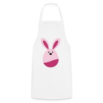 Hase - Kochschürze - Weiß - Vorne - AI Model Male 185 dark (185cm)