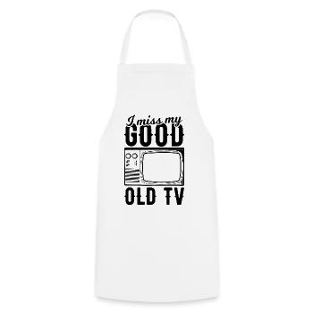CTR TV - Tablier de cuisine - blanc - Devant - AI Model Male 185 dark (185cm)