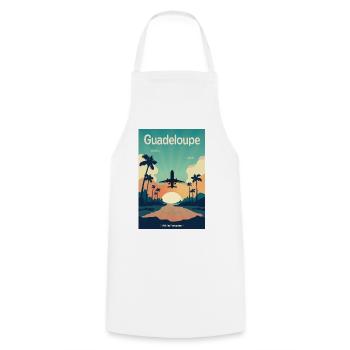 Guadeloupe - Antilles Françaises - Tablier de cuisine - blanc - Devant - AI Model Male 185 dark (185cm)