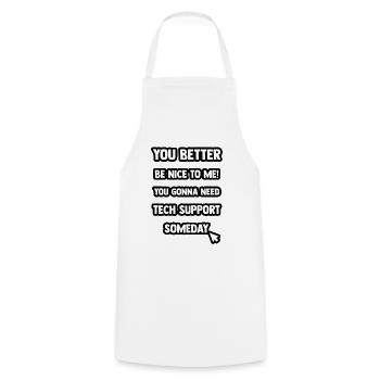 Tech Support - Cooking Apron - white - Front - AI Model Male 185 dark (185cm)