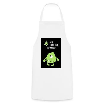 Poster Monster Halloween Comic Innocent Humor - Cooking Apron - white - Front - AI Model Male 185 dark (185cm)
