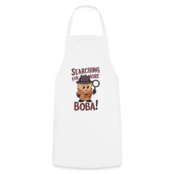 Searching for More Boba! - Cooking Apron - white - Front - AI Model Male 185 dark (185cm)