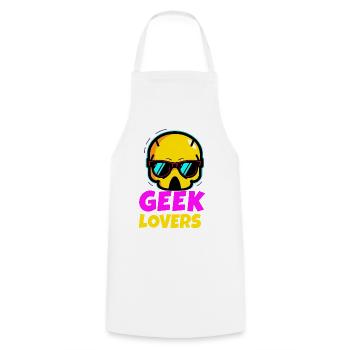 Geek-Liebhaber - Kochschürze - Weiß - Vorne - AI Model Male 185 dark (185cm)
