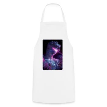 Vaporwave Glitch Punk David Statue - Cooking Apron - white - Front - AI Model Male 185 dark (185cm)