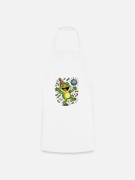 Party Frog - Cooking Apron - white