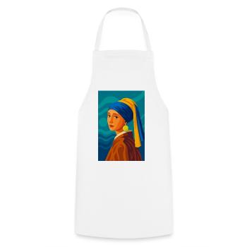 The Maiden (in suspension) - Cooking Apron - white - Front - AI Model Male 185 dark (185cm)