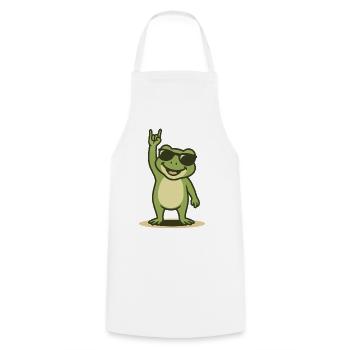 Rock’n’Ribbit - Tablier de cuisine - blanc - Devant - AI Model Male 185 dark (185cm)