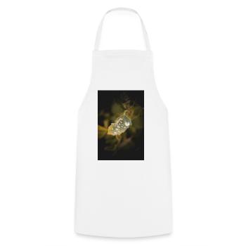 Leaf Water Drops - Cooking Apron - white - Front - AI Model Male 185 dark (185cm)
