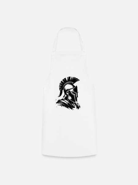 Spartan Black - Kochschürze - Weiß