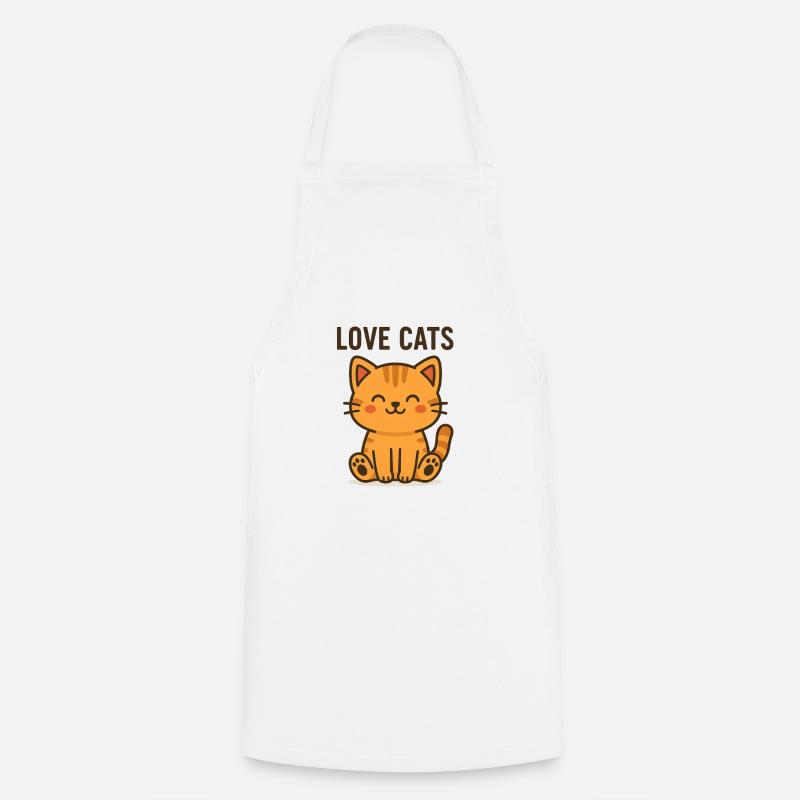 Love Cats! - Kochschürze - Weiß