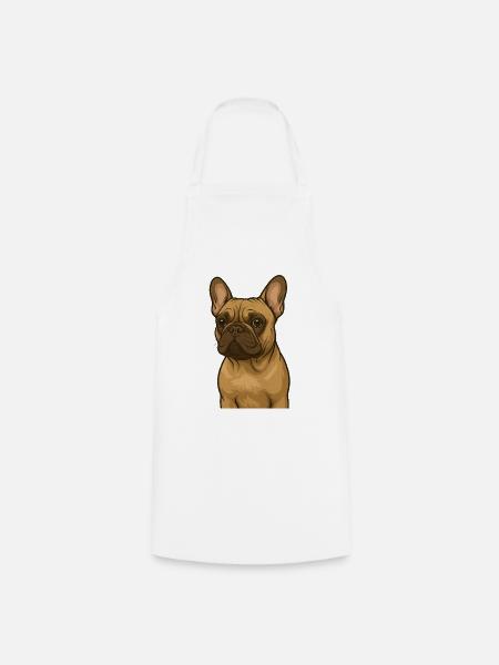 Frenchie in Love - Kochschürze - Weiß