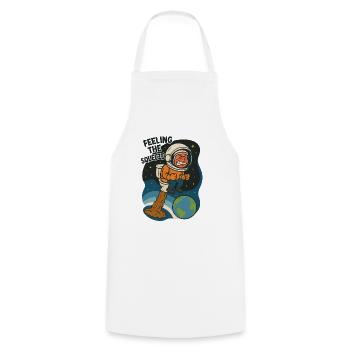 toilet bowel movement toilet funny astronaut kids - Cooking Apron - white - Front - AI Model Male 185 dark (185cm)