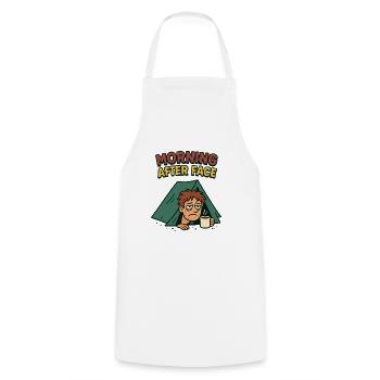 The Morning After Camping Festival - Cooking Apron - white - Front - AI Model Male 185 dark (185cm)