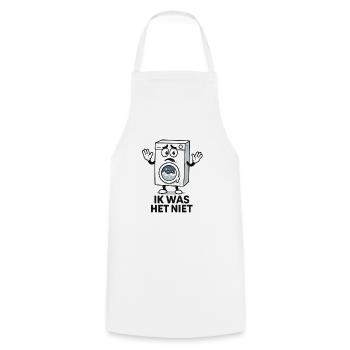 Traurige Waschmaschine Karikatur - Kochschürze - Weiß - Vorne - AI Model Male 185 dark (185cm)