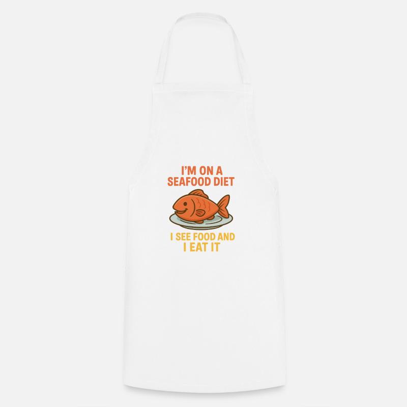Régime alimentaire Seefood - Tablier de cuisine - blanc