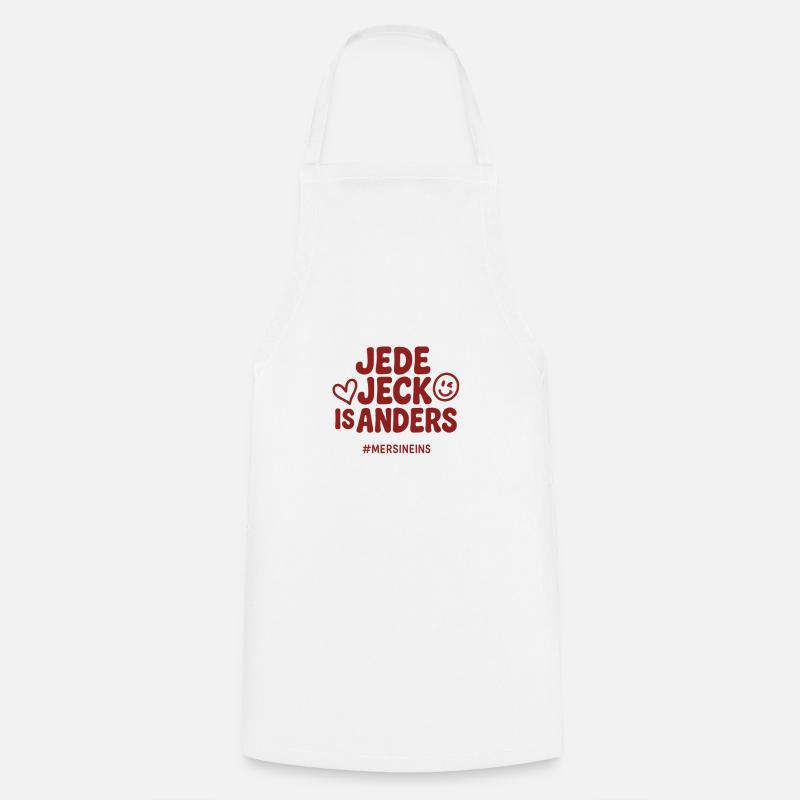 Every Jeck is different - Cologne eye-catcher - Cooking Apron - white