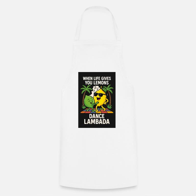 Danse Lambada - Citrons avec mouvements - Tablier de cuisine - blanc