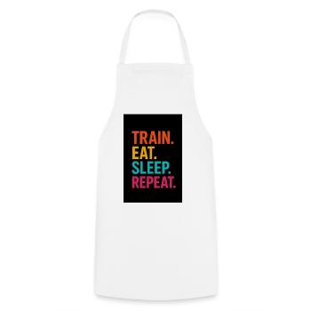 Motivational sports workflow lettering - Cooking Apron - white - Front - AI Model Male 185 dark (185cm)