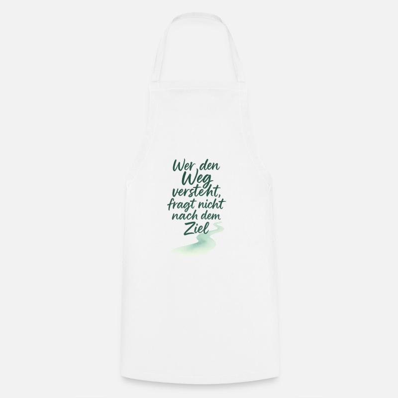 Citation motivante avec des éléments de voie navigable - Tablier de cuisine - blanc