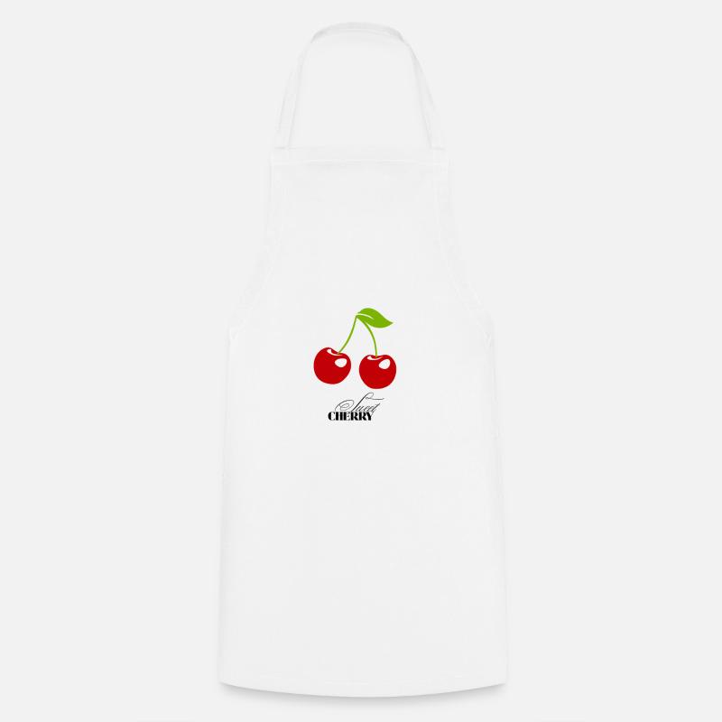 Classic Cherries Illustration - Cooking Apron - white