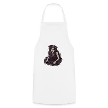 Mystic Water Nymph Illustration - Cooking Apron - white - Front - AI Model Male 185 dark (185cm)
