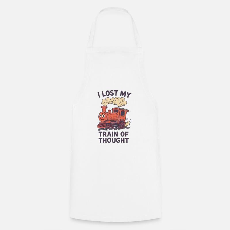 Train de la pensée Design - Tablier de cuisine - blanc