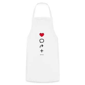 Avi Collection – Minimal Social Icons Tee - Cooking Apron - white - Front - AI Model Male 185 dark (185cm)
