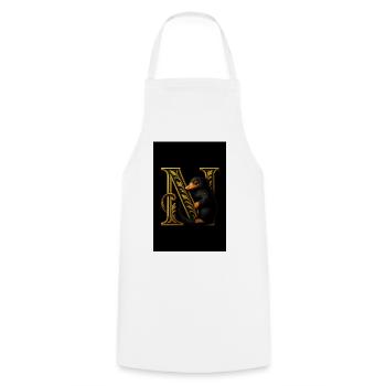N – Magic ornament with mole - Cooking Apron - white - Front - AI Model Male 185 dark (185cm)