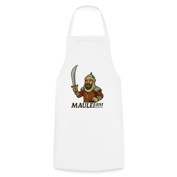 ⚔️ Arab Warrior with Beard – "Maulei!!" - Cooking Apron - white - Front - AI Model Male 185 dark (185cm)