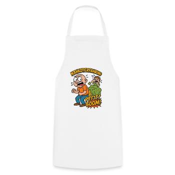 Fart near-stool experience - Cooking Apron - white - Front - AI Model Male 185 dark (185cm)