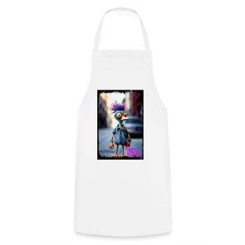 Poupée colorée imprimée avec personnage de monstre - Tablier de cuisine - blanc - Devant - AI Model Male 185 dark (185cm)