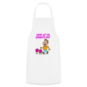 Humorvolles Donut-Ausdrucksdesign - Kochschürze - Weiß - Vorne - AI Model Male 185 dark (185cm)